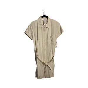 Jones New York Cream Checkered Blouse